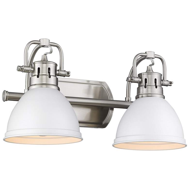 Image 2 Duncan 16 1/2" Wide Pewter and White 2-Light Bath Light