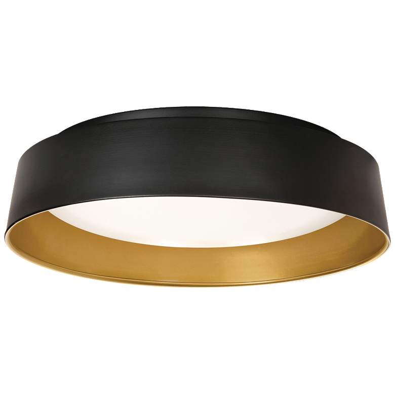 Image 1 Duncan 20" LED Flush Mount - Black/Gold