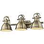 1_Duncan 24 1/2" Wide 3-Light Vanity Light in Aged Brass