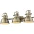 Duncan 24 1/2" Wide 3-Light Vanity Light in Aged Brass