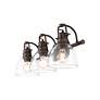 2_Duncan 24 1/2" Wide Bronze 3-Light Bath Light w/ Clear Glass more views
