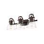 4_Duncan 24 1/2" Wide Bronze 3-Light Bath Light w/ Clear Glass more views