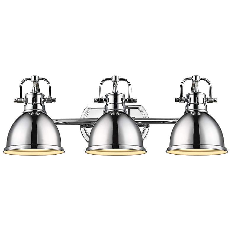 Image 2 Duncan 24 1/2" Wide Chrome 3-Light Bath Light