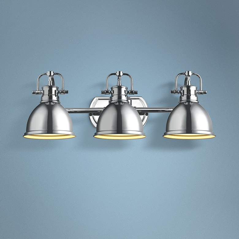 Image 1 Duncan 24 1/2 inch Wide Chrome 3-Light Bath Light