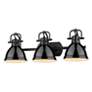 3_Duncan 24 1/2" Wide Matte Black 3-Light Bath Vanity Light more views