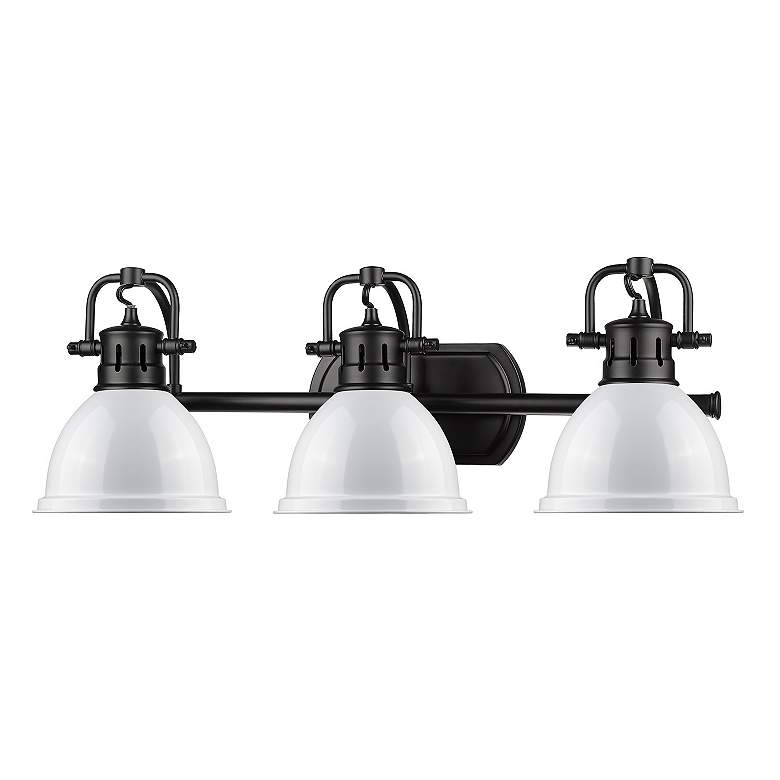 Image 3 Duncan 24 1/2" Wide Matte Black 3-Light Vanity Bath Light more views