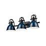 4_Duncan 24 1/2" Wide Matte Black and Navy 3-Light Bath Light more views
