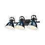 5_Duncan 24 1/2" Wide Matte Black and Navy 3-Light Bath Light more views