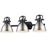 1_Duncan 24 1/2" Wide Matte Black and Pewter 3-Light Bath Light