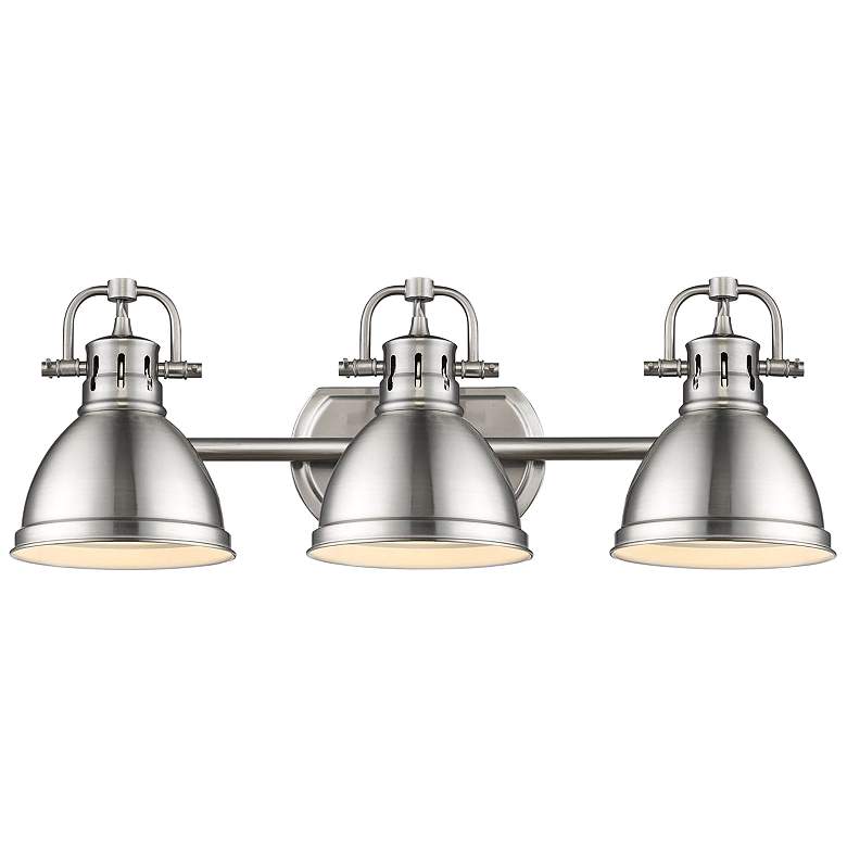 Image 1 Duncan 24 1/2 inch Wide Pewter 3-Light Bath Light