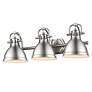 3_Duncan 24 1/2" Wide Pewter 3-Light Bath Light more views