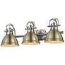 1_Duncan 24 1/2" Wide Pewter 3-Light Vanity Bath Light
