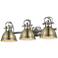 Duncan 24 1/2" Wide Pewter 3-Light Vanity Bath Light
