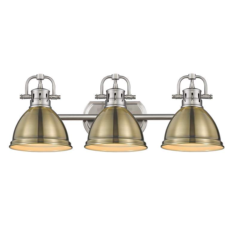 Image 2 Duncan 24 1/2" Wide Pewter 3-Light Vanity Bath Light more views