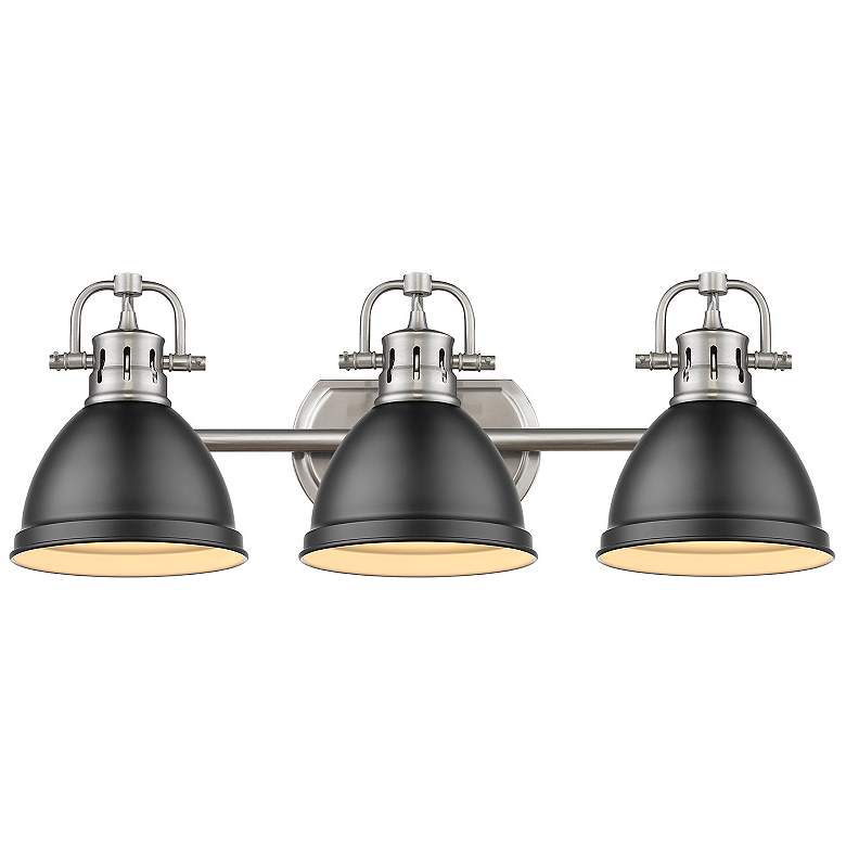 Image 3 Duncan 24 1/2" Wide Pewter 3-Light Vanity Bath Light more views