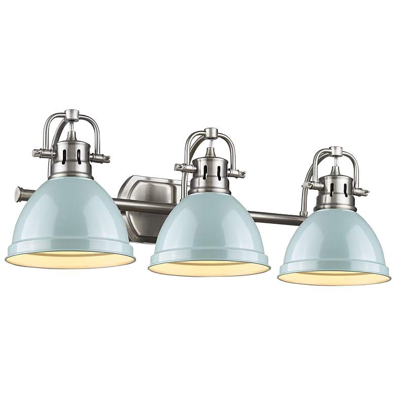 Image 1 Duncan 24 1/2" Wide Pewter Seafoam 3-Light Bath Light