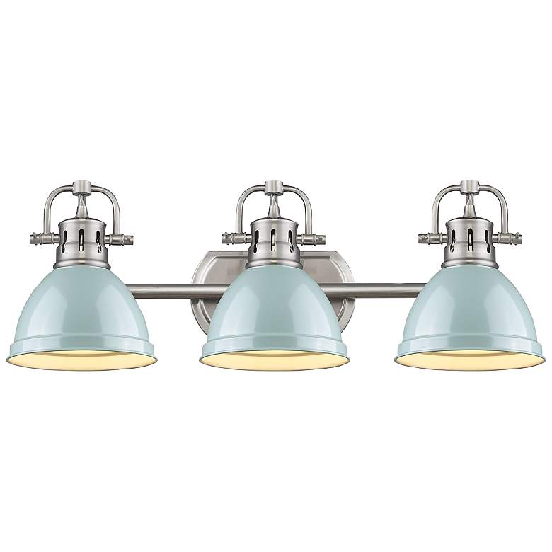 Image 3 Duncan 24 1/2" Wide Pewter Seafoam 3-Light Bath Light more views