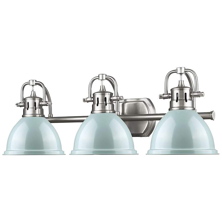 Image 4 Duncan 24 1/2 inch Wide Pewter Seafoam 3-Light Bath Light more views