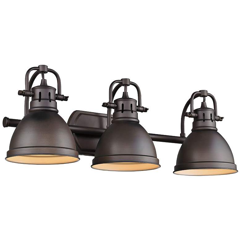 Image 3 Duncan 24 1/2" Wide Rubbed Bronze 3-Light Bath Light more views