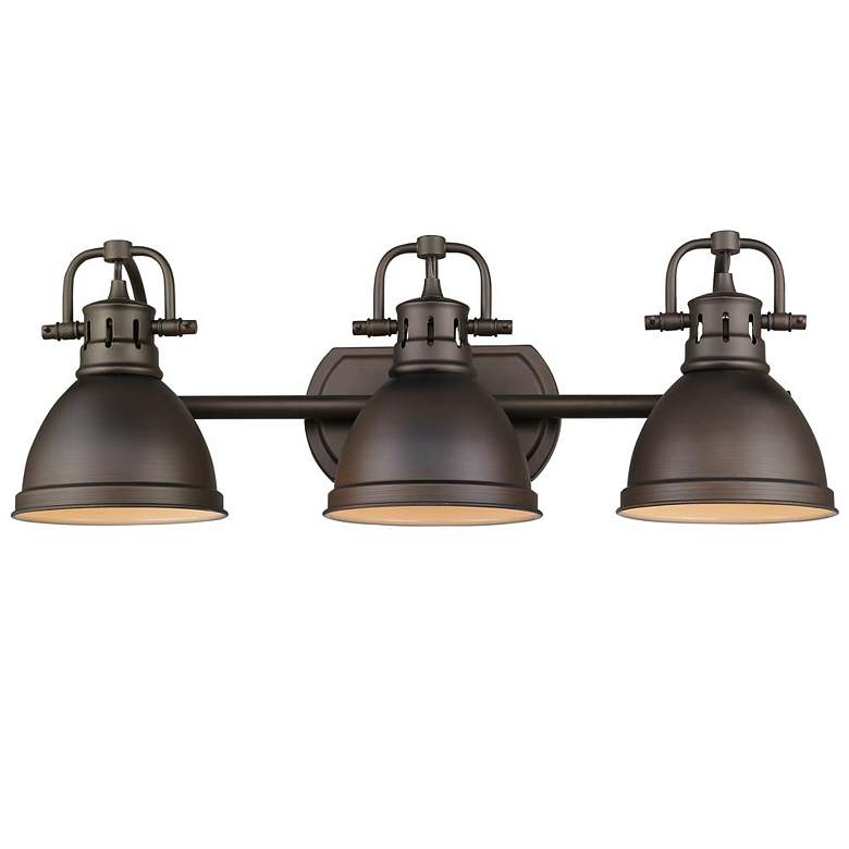 Image 4 Duncan 24 1/2" Wide Rubbed Bronze 3-Light Bath Light more views