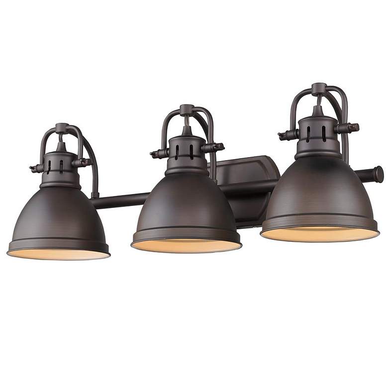 Image 5 Duncan 24 1/2" Wide Rubbed Bronze 3-Light Bath Light more views