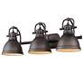 5_Duncan 24 1/2" Wide Rubbed Bronze 3-Light Bath Light more views