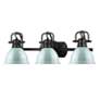 3_Duncan 24 1/2"W Black 3-Light Bath Light with Seafoam Shade more views