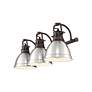 2_Duncan 24 1/2"W Bronze 3-Light Bath Light w/ Pewter Shade more views