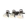 5_Duncan 24 1/2"W Bronze 3-Light Bath Light w/ Pewter Shade more views