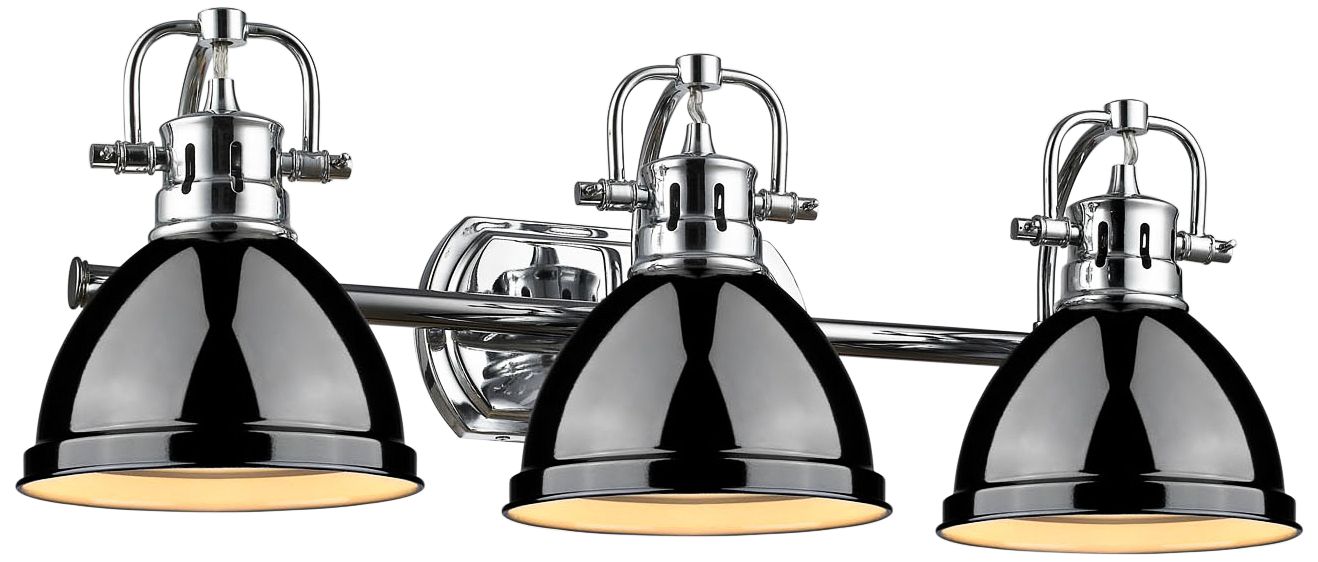 black chrome light fitting