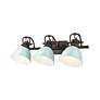 5_Duncan 24 1/2"W Rubbed Bronze and Seafoam 3-Light Bath Light more views