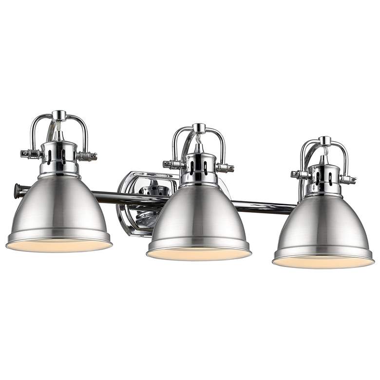 Image 1 Duncan 3-Light Bath Vanity in Chrome with Pewter