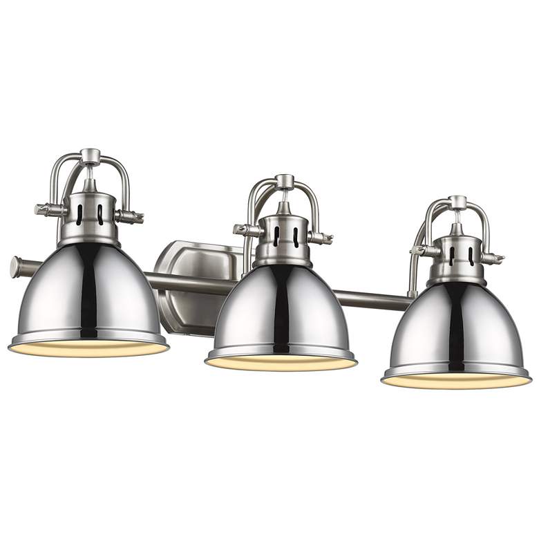 Image 1 Duncan 3-Light Bath Vanity in Pewter with Chrome