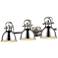 Duncan 3-Light Bath Vanity in Pewter with Chrome