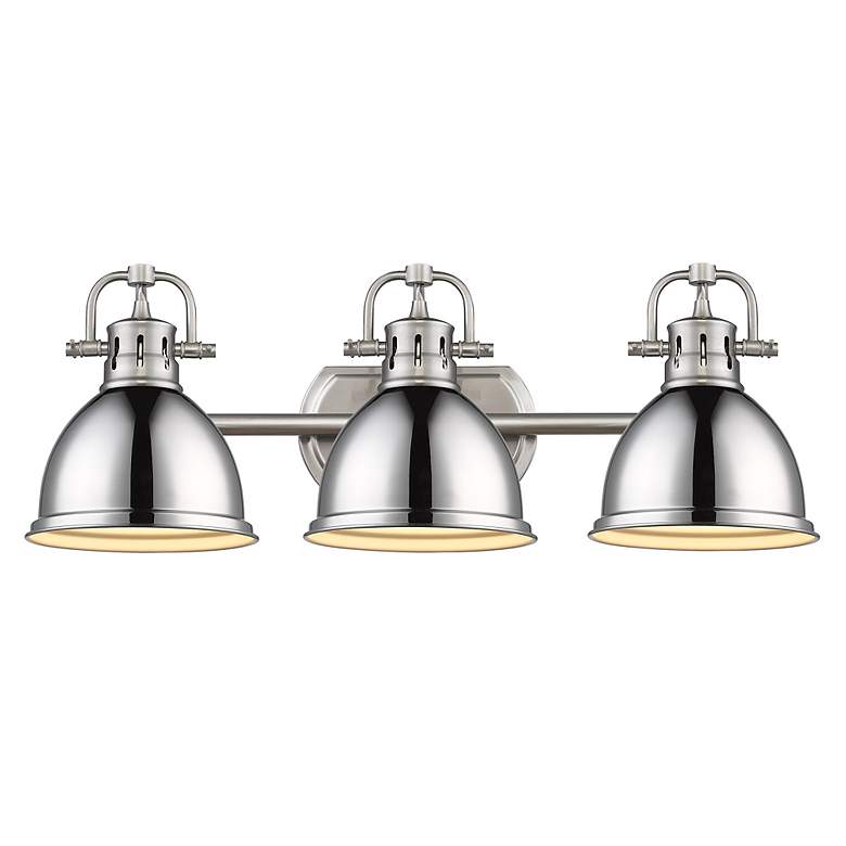 Image 2 Duncan 3-Light Bath Vanity in Pewter with Chrome more views