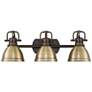 1_Duncan 3-Light Bath Vanity in Rubbed Bronze with Aged Brass