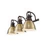 2_Duncan 3-Light Bath Vanity in Rubbed Bronze with Aged Brass more views