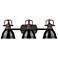 Duncan 3-Light Bath Vanity in Rubbed Bronze with Black
