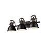 3_Duncan 3-Light Bath Vanity in Rubbed Bronze with Matte Black more views