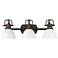 Duncan 3-Light Bath Vanity in Rubbed Bronze with Matte White