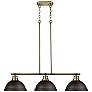 1_Duncan 3-Light Linear Pendant in Aged Brass with Rubbed Bronze