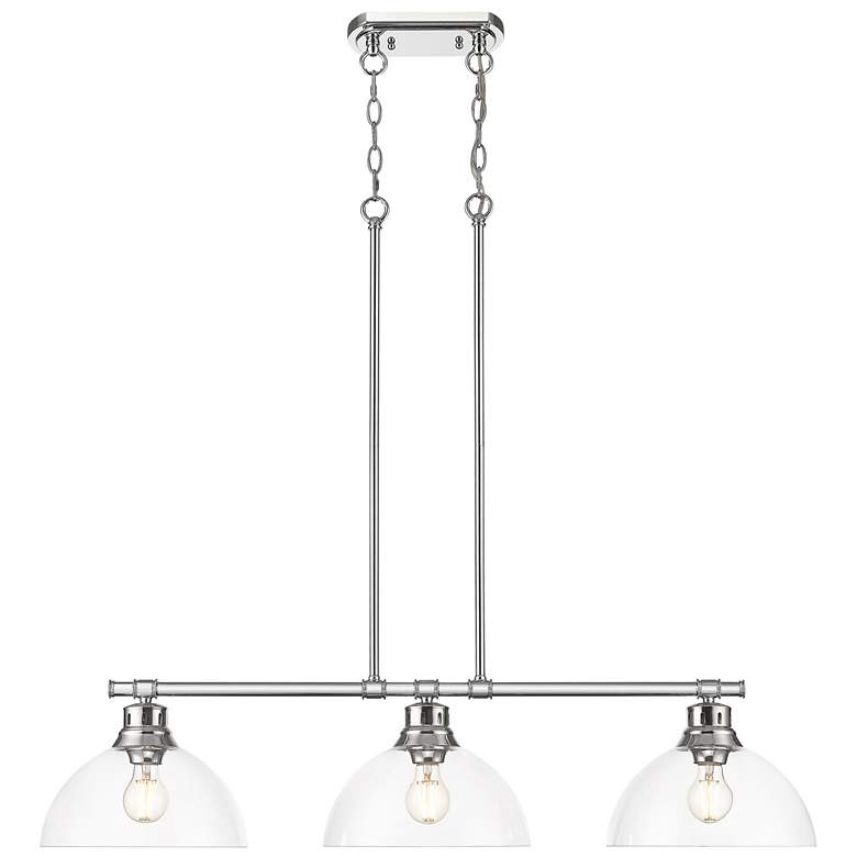 Image 1 Duncan 3-Light Linear Pendant in Chrome with Clear Glass
