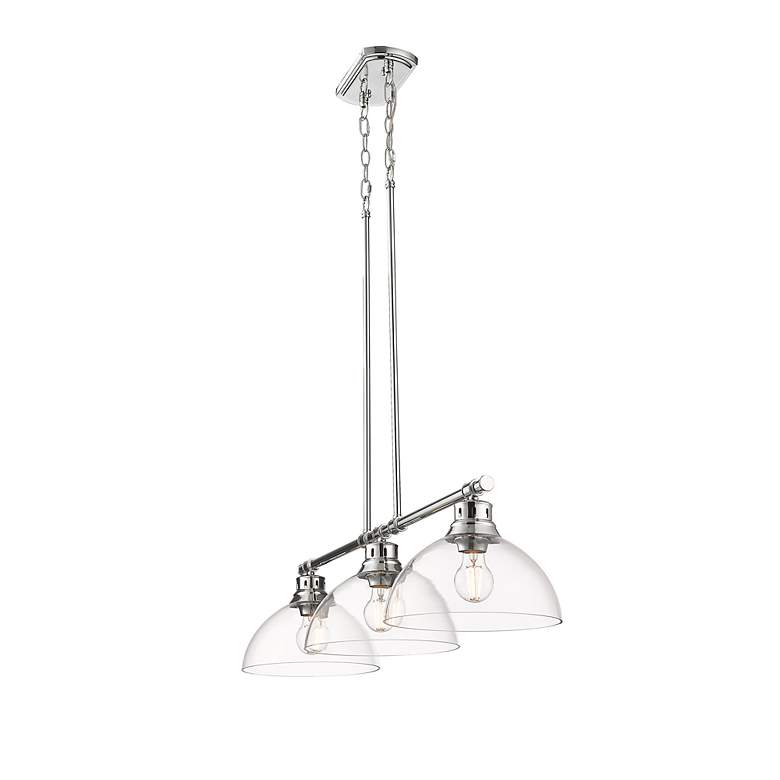 Image 2 Duncan 3-Light Linear Pendant in Chrome with Clear Glass more views