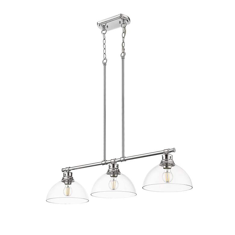 Image 4 Duncan 3-Light Linear Pendant in Chrome with Clear Glass more views