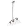 Thumbnail4 of Duncan 3-Light Linear Pendant in Pewter with Clear Glass more views