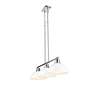 Thumbnail2 of Duncan 3-Light Linear Pendant in Pewter with Matte White more views
