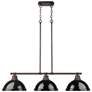 1_Duncan 3-Light Linear Pendant in Rubbed Bronze with Black