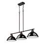 2_Duncan 3-Light Linear Pendant in Rubbed Bronze with Black more views