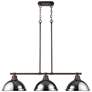 1_Duncan 3-Light Linear Pendant in Rubbed Bronze with Chrome
