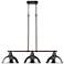 Duncan 3-Light Linear Pendant in Rubbed Bronze with Chrome